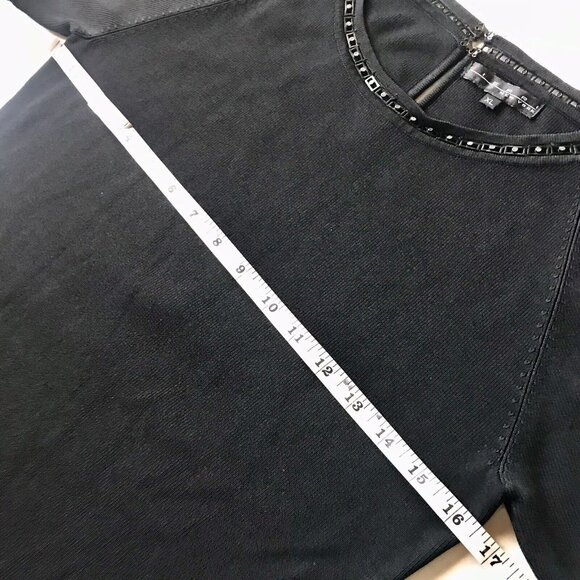 Vintage Pierri New York Black Embellished Top‎ Size XL - Picture 8 of 8